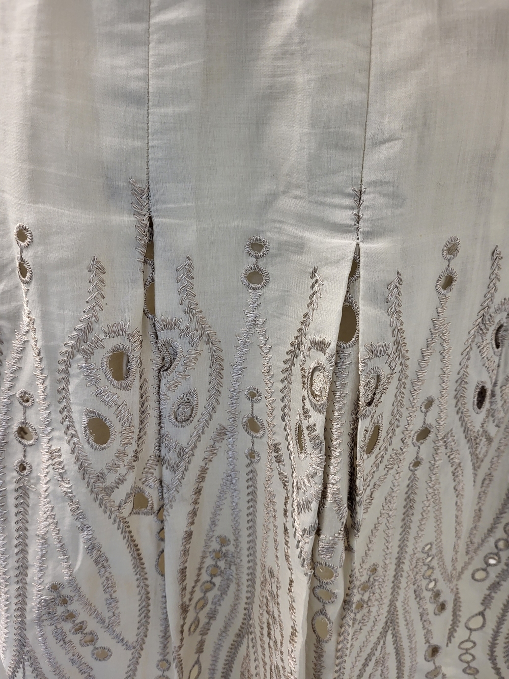 Talbots Bohemian Cream Embroidered Midi Skirt - Picture 6 of 13
